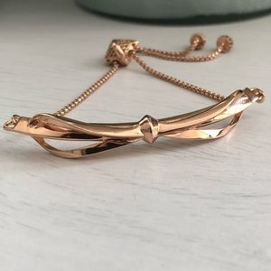 Eddie Borgo Rose Gold Bow Slider Bracelet